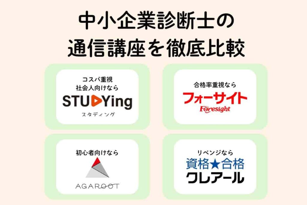 中小企業診断士の通信講座を徹底比較！